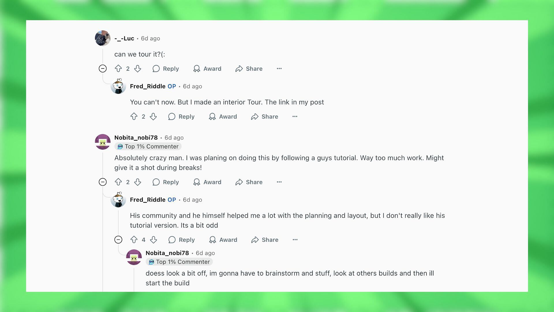 Redditors react to the Hogwarts castle build in Minecraft (Image via Reddit)